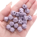 Paarse achthoekige houten kralen 10mm mat voor handgemaakte DIY-sieraden en hobby's - 10mm (10 Stuks/Pak) / Paars