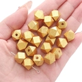 Gouden 10mm achthoekige gefacetteerde kralen voor DIY-sieraden en kettingen op de hand - 10mm (10 Stuks/Pak) / Goud