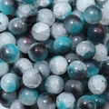 10mm blau und grau melierte Achatperlen für DIY Schmuckherstellung und Bastelprojekte - 10mm (30 Stück/Packung) / Blau und Schwarz Perlmutt