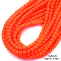 6mm oranje polymeerklei kralen voor DIY sieraden maken en handgemaakte armbanden - Oranjerood