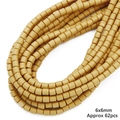 Khaki 6mm polymeerklei schijfkralen voor DIY sieraden maken met ongeveer 62 stuks - Aardgeel