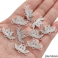 Zilveren lotusbloem bedeltjes voor DIY sieraden maken, afmeting 24x14mm - Holle Lotus