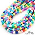6mm gekleurde polymeerklei kralen regenboogmix voor DIY sieraden en armbanden - Gemengd Blauwgroen