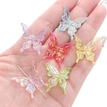 Rainbow AB coating butterfly resin beads for DIY jewelry and handmade charms - 25x25mm (20 Pieces/Pack) / AB Color - Random Mix