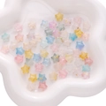 Colorful 10mm acrylic star beads with gold foil for DIY jewelry making and crafts - 10g/Pack Approx. 50 Pcs (10x9mm) / Multi-color