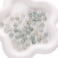 Perline a stella in acrilico blu e bianco traslucido con foglia d'oro per gioielli fai-da-te - 10g/Pack Circa 50 Pz (10x9mm) / Grigio Chiaro e Bianco