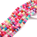 Colorful 6x3mm polymer clay heishi beads for DIY jewelry and bracelet making - 6x3mm 39cm/Strand Approx 115 Beads / Rose Red Series