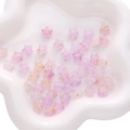Perline a stella in acrilico opaco traslucido rosa e viola con dettagli in oro - 10g/Pack Circa 50 Pz (10x9mm) / Viola Lavanda