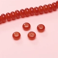 Abacus shaped orange glass beads for DIY jewelry making and handmade bracelet crafts - Garnet Red