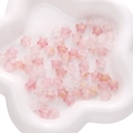 Perle a stella in acrilico rosa traslucido con scaglie dorate per gioielli fai da te - 10g/Pack Circa 50 Pz (10x9mm) / Bianco e Rosa