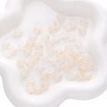 Perline a stella in acrilico crema traslucido con scaglie dorate per gioielli fai da te - 10g/Pack Circa 50 Pz (10x9mm) / Bianco Crema Traslucido