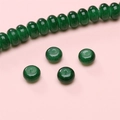 DIY jewelry beads in translucent emerald green glass for handmade bracelets and crafts - Dark Green