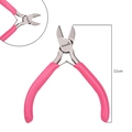 Pink 11cm diagonal cutting pliers for jewelry making and DIY crafts with double spring - Side Cutter Pliers / 1 Piece (11cm) / Pink