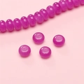 DIY 8x5mm purple glass abacus beads for handmade bracelets and jewelry making - Purple