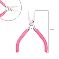 Pink 12cm flat nose jewelry pliers with anti-slip handle for DIY beading and craft work - Flat Nose Pliers (Toothless) / 1 Piece (12cm) / Pink