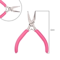 Pink handle 12cm long-nose jewelry pliers with serrated metal jaws for DIY crafting - Needle Nose Pliers (Serrated) / 1 Piece (12cm) / Pink