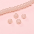 Pale pink 8x5mm glass abacus beads for DIY jewelry making and handmade bracelets - Brown