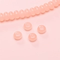Light pink translucent abacus-shaped glass beads for DIY jewelry making and bracelets - Apricot
