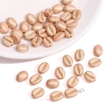 8x10mm koffieboon kralen van acryl in roze goud voor DIY sieraden en telefoonkoord - Ongeveer 8x10mm Gat 1mm 20 st/Pack / Oudroze