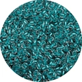Translucent cyan glass seed beads with metallic core for DIY jewelry and necklaces - Emerald Green