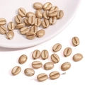 8x10mm beige acryl koffieboon kralen met gouden spetters voor DIY sieraden maken - Ongeveer 8x10mm Gat 1mm 20 st/Pack / Lichtkoffie