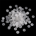 Transparent round ultra-thin spacer beads for DIY bracelet jewelry making in bulk - 6mm Aperture approx 1.5mm / Clear