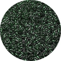 Translucent dark green glass seed beads with metallic silver core for DIY jewelry - Dark Green