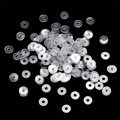Transparent circular PP spacers for DIY jewelry making and earring stud support - 7mm Aperture approx 1.5mm / Clear