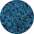 Peacock blue transparent glass seed beads with luminous core for DIY jewelry making - Lake Blue