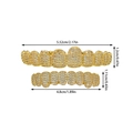 Detailed dimension chart showing 5.52cm top and 4.8cm bottom iced out hip hop grillz set - Gold (YT001)