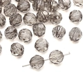 Gray-black faceted acrylic crystal beads with center holes for DIY jewelry making - Beaded Style / 10mm (20g/Pack) / Black