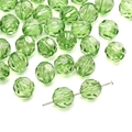 Grass green faceted acrylic round beads for DIY handmade jewelry and accessory making - Beaded Style / 10mm (20g/Pack) / Light Green