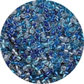 Mix of premium transparent blue glass seed beads for DIY jewelry and necklaces - Blue Series