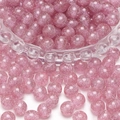 Sparkling pink resin round beads with glitter for DIY bracelets and jewelry making - 10 Pieces/Pack (10mm, 1.5mm Hole) / Pink