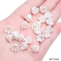 Pearly white lily of the valley flower beads in 9x11mm size for DIY jewelry making - #14 Lily of the Valley / 40 Pieces/Pack (9x11mm) / Artificial Pearl White