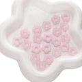 Pink 16mm retro flower glass beads for DIY jewelry making displayed on a star tray - 1 Piece/Pack Diameter approx 16mm Hole approx 4.5mm / Pink