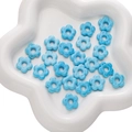 Sky blue 16mm retro glass flower beads for DIY jewelry and bracelet making - 1 Piece/Pack Diameter approx 16mm Hole approx 4.5mm / Blue