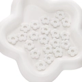White flower-shaped glass loose beads for DIY handmade jewelry bracelets and necklaces - 1 Piece/Pack Diameter approx 16mm Hole approx 4.5mm / White