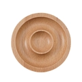 Zweistufiges Holz-Perlen-Tablett und Schmuckständer für DIY-Armbänder aus Echtholz - Buchenholz / Buche Rund (10x2cm)