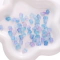 DIY butterfly acrylic beads in blue and purple gradient with gold foil for jewelry - 10g/pack Approx 70pcs 10x7mm Hole Approx 1mm / Blue and Purple Gradient