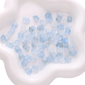 Blue and white gradient butterfly acrylic beads with gold foil for DIY jewelry - 10g/pack Approx 70pcs 10x7mm Hole Approx 1mm / Sky Blue and White