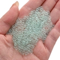 Pale green frosted glass beads in mixed sizes for DIY jewelry and crafts - Diameter 2-3.5mm 30g/Pack / Light Green