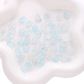 DIY acrylic butterfly beads in blue and white gradient with gold foil accents - 10g/pack Approx 70pcs 10x7mm Hole Approx 1mm / Deep Blue and White Gradient