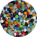 Colorful 6x3mm jelly glass rondelle beads for DIY jewelry making and necklaces - Random Mixed Colors