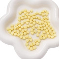 7mm light yellow acrylic heart beads for DIY jewelry making in petal porcelain dish - 7mm (50 Pieces/Pack) / Yellow