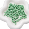 7mm heart-shaped acrylic beads in mint green matte finish for DIY jewelry making - 7mm (50 Pieces/Pack) / Green