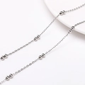 Chaîne à perles en acier inoxydable argenté pour la création de bijoux DIY - N° 09 Environ 15 Mm De Large 1 Mètre/paquet
