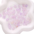 Fliederfarbene Blumenperlen aus Acryl mit Goldfolie für die Schmuckherstellung - 10g/Pack (Ca. 70 Stück, 10x7mm, Loch 1mm) / Lavendellila