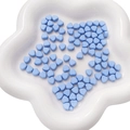 Light blue 7mm acrylic heart beads for DIY jewelry making displayed in a flower tray - 7mm (50 Pieces/Pack) / Blue
