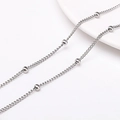 Chaîne en acier inoxydable poli avec perles en métal pour création de bijoux - Style N° 10 Largeur Environ 21 Mm 1 Mètre/paquet